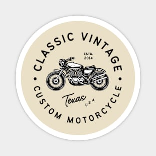 Vintage Texas Motorcycles Magnet